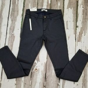 ZARA SKINNY DENIM COATED NAVY - SIZE 34